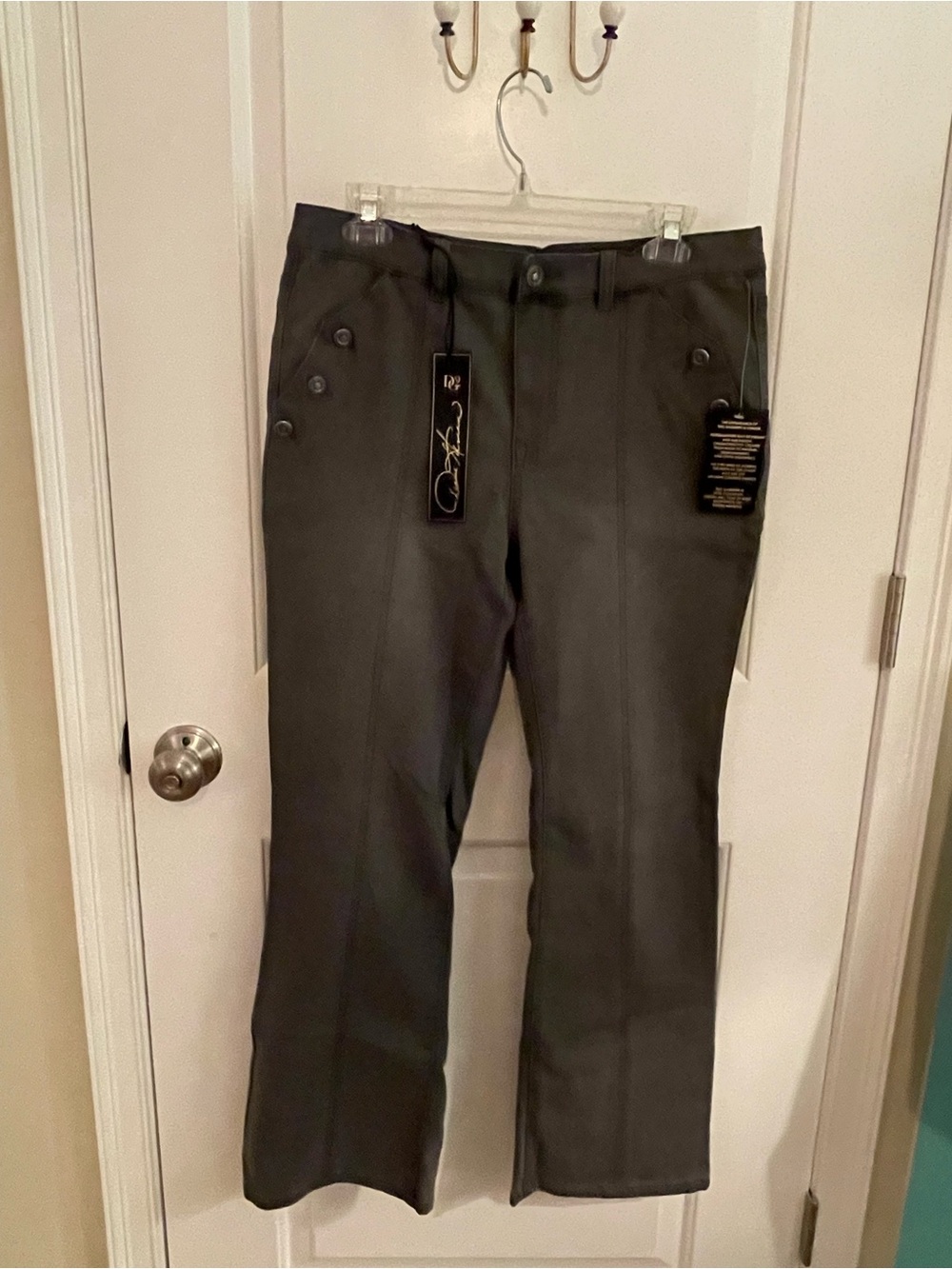 DG2 by Diane Gilman Charcoal Gray Dress Pants